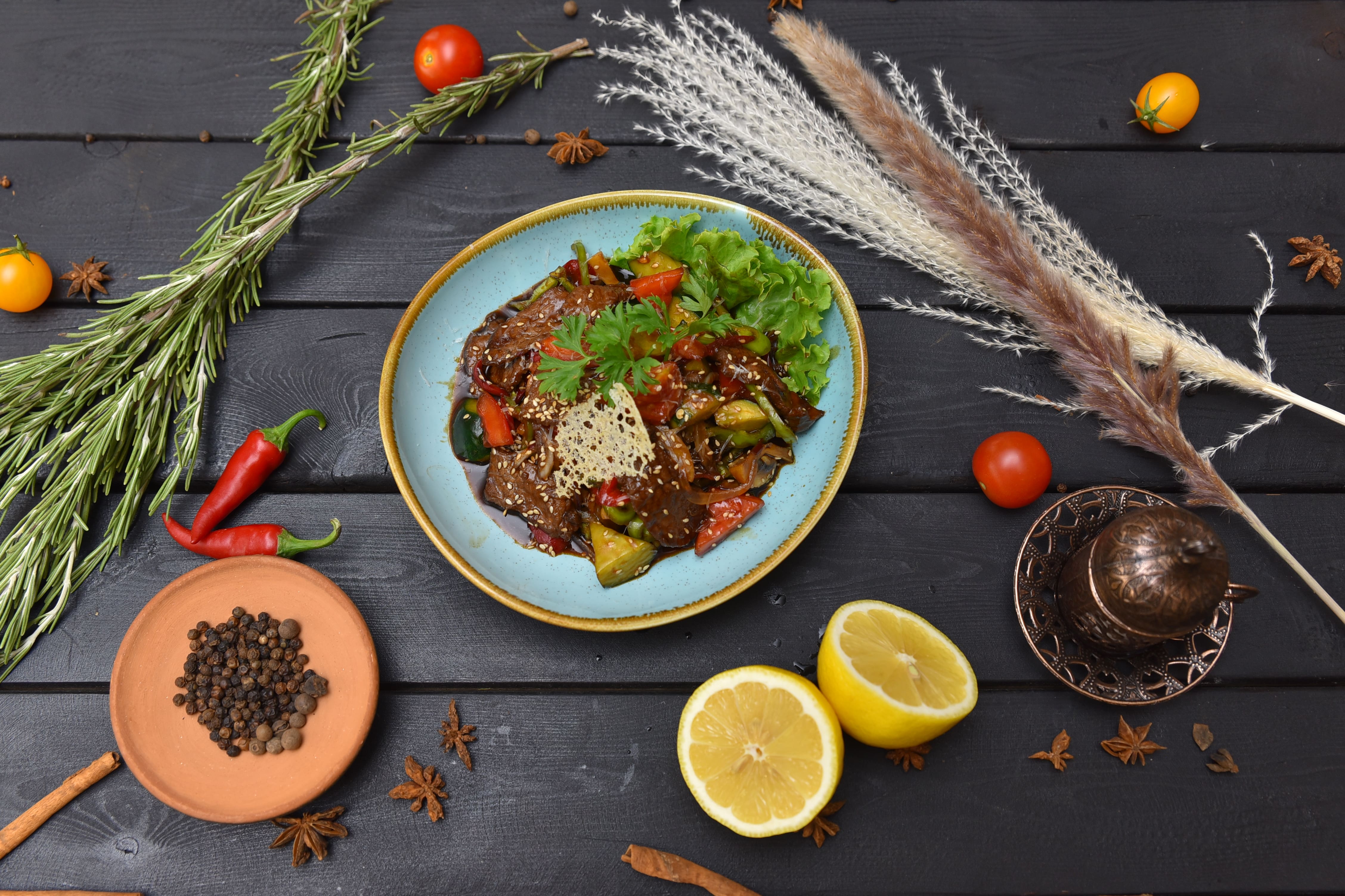 Салат с языком